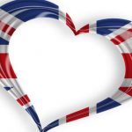 17695279 – heart with british flag on white background