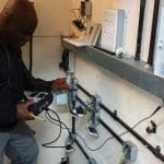 Tony, Beam’s first member training up as an electrician