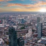 Manchester,,Uk.,August,10,,2021.,Aerial,View,Of,Manchester,City