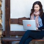 Woman working remotely