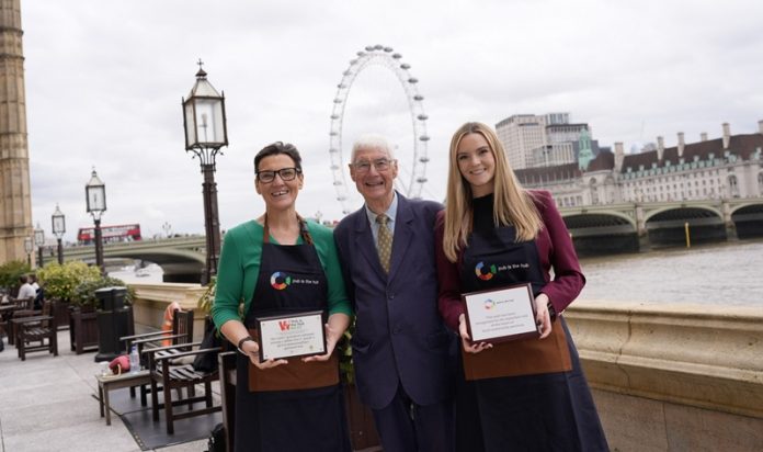 Kate Dearden, minister for employment rights and consumer protection (right), with John Longden, chief executive of Pub is The Hub (centre), and Tonia Antoniazzi MP, chair of the APPG Beer Group (left)