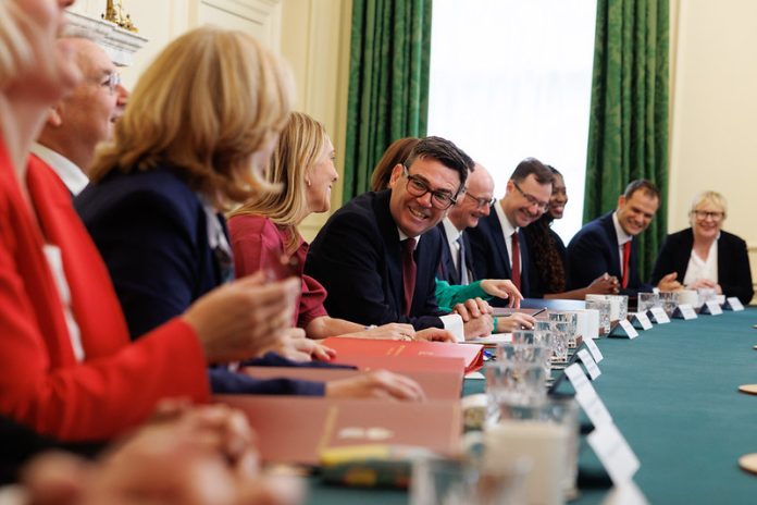 andy burnham in first Cabinet meeting